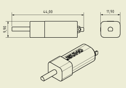 MP12 Extended Micro Gear Motor 6V 300RPM MP - Thumbnail