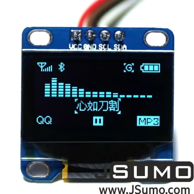 Jsumo - OLED LCD Screen 128x64 0.96 inch - Blue (I2C Interface)