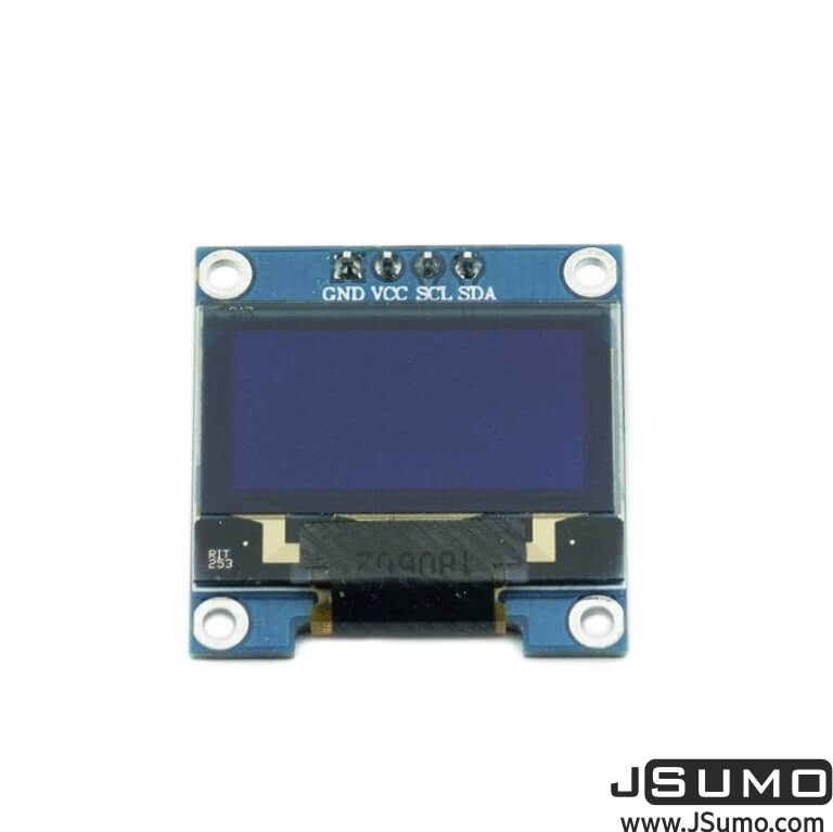 OLED LCD Screen 128x64 0.96 inch - White (I2C Interface)