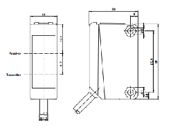 Pepperl+Fuchs Diffuse Type Sensor (ML-8-1000-RT) - Thumbnail