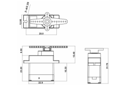 PowerHD Copper Gear Mini Analog Servo Motor - HD-1900MG - Thumbnail