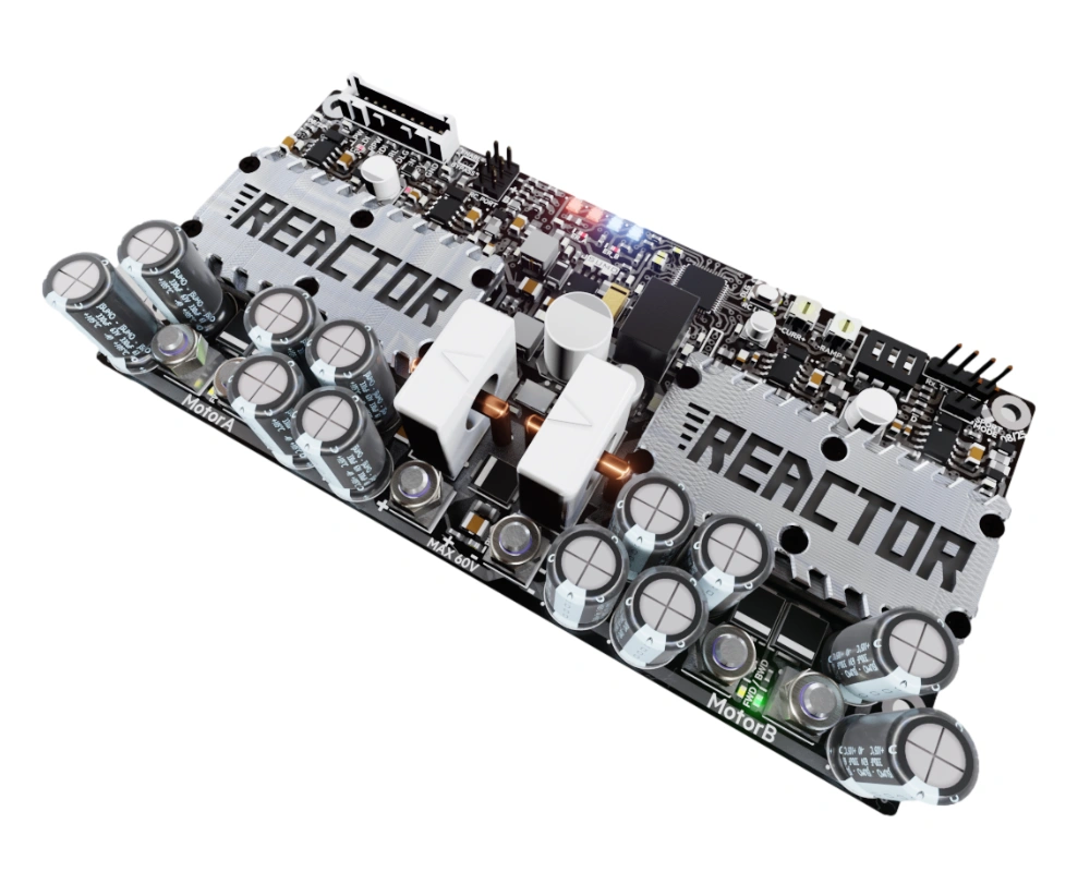 Reactor V1.2 Dual DC Brushed Motor Driver (60V 100A x 2 Output) - Thumbnail