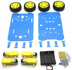 RoboMOD 4WD Explorer Mobile Robot Chassis Kit (Blue) - Thumbnail