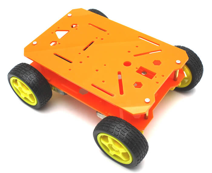 RoboMOD 4WD Explorer Mobile Robot Chassis Kit (Orange)