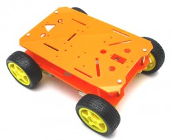 RoboMOD 4WD Explorer Mobile Robot Chassis Kit (Orange) - Thumbnail