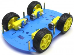 RoboMOD 4WD Mobile Robot Chassis Kit (Blue) - Thumbnail