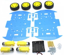 RoboMOD 4WD Mobile Robot Chassis Kit (Blue) - Thumbnail