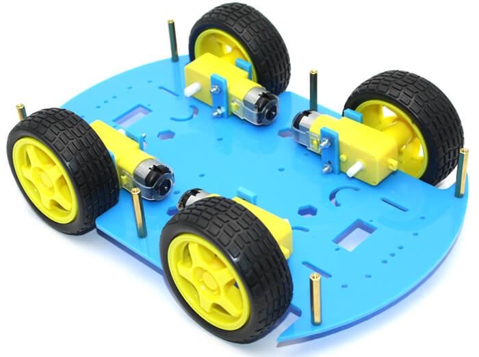 RoboMOD 4WD Mobile Robot Chassis Kit (Blue)
