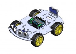 RoboMOD 4WD Mobile Robot Chassis Kit (Orange) - Thumbnail