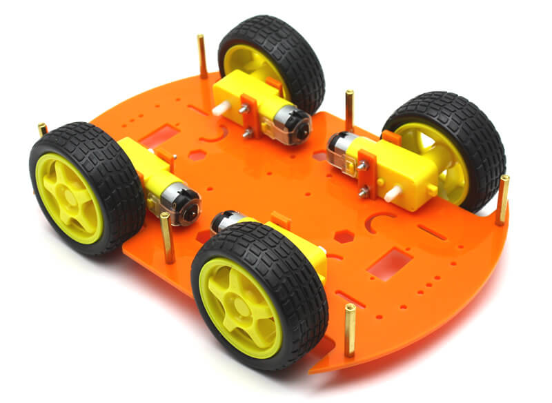 RoboMOD 4WD Mobile Robot Chassis Kit (Orange)