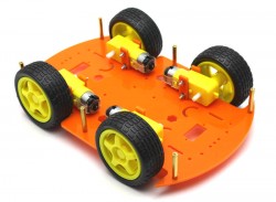 RoboMOD 4WD Mobile Robot Chassis Kit (Orange) - Thumbnail