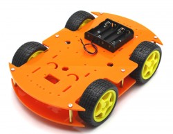 RoboMOD 4WD Mobile Robot Chassis Kit (Orange) - Thumbnail