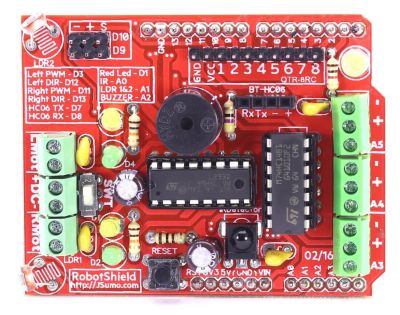 Jsumo - RoboShield Arduino Robot Shield (Assembled) (1)