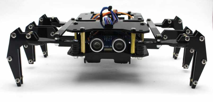 ROBUG Arduino Based Hexapod Robot Kit (Black)