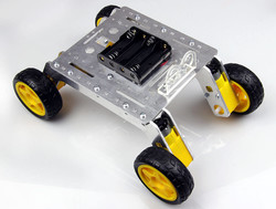 Rover 4WD Explorer Mobile Robot Chassis (Aluminum Body) - Thumbnail