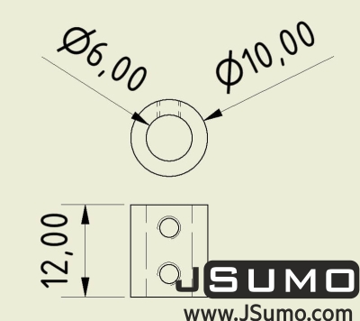 Jsumo - Shaft Coupler 6mm-6mm (Pair) (1)