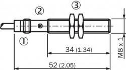 SICK Inductive Metal Sensor PNP 2mm Range - Thumbnail