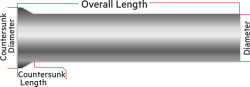 Processed Steel Shaft Ø3mm Diameter 81mm Length - Thumbnail