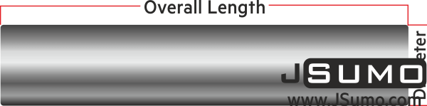 Plain Steel Shaft Ø8mm Diameter 80mm Length