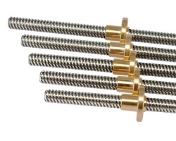 T8x8 Lead Screw and Nut Set (250mm Length) - Thumbnail