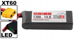 TEAM ORION - Team Orion 14.8V 1300 mAh 50C XT60 4S1P Lipo Battery