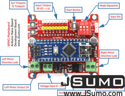 Jsumo - Wing Arduino Nano Robot Controller (Nano Included) (1)