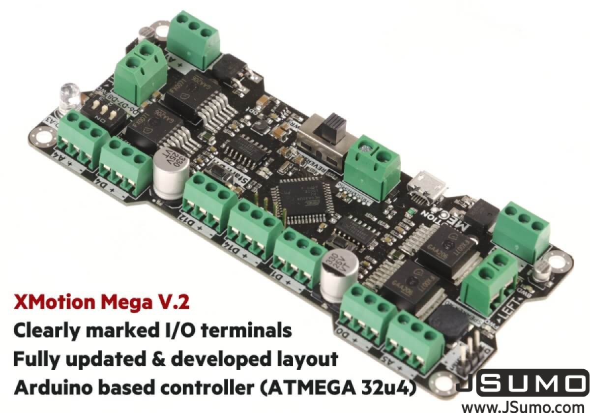 XMotion Mega V2 (30A x 2, All In One Controller with Arduino MCU - BLACK)