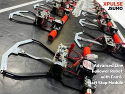 XPULSE Advanced Line Follower Robot (Assembled, 16 Sensored with Start Stop Module & Fan, PD Control) - Thumbnail